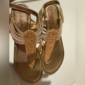 Dream Pairs Gold Sandals with Braided Straps